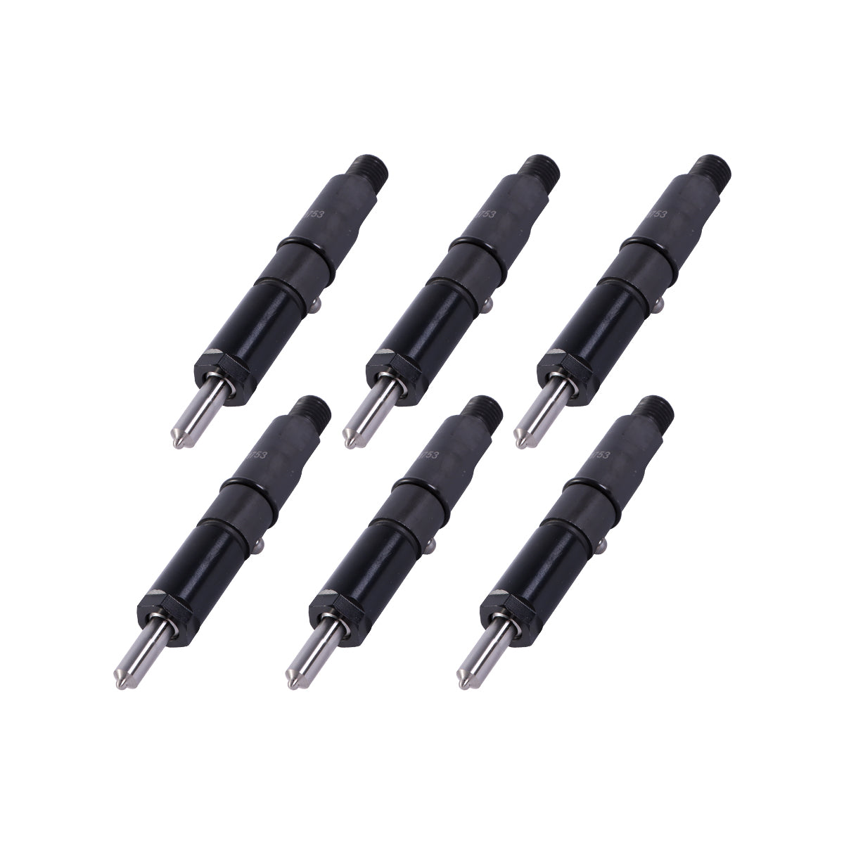 6-Pack Fuel Injector 0432131753 389-7596 Compatible with Dodge Cummins 6BTA 5.9L 350HP