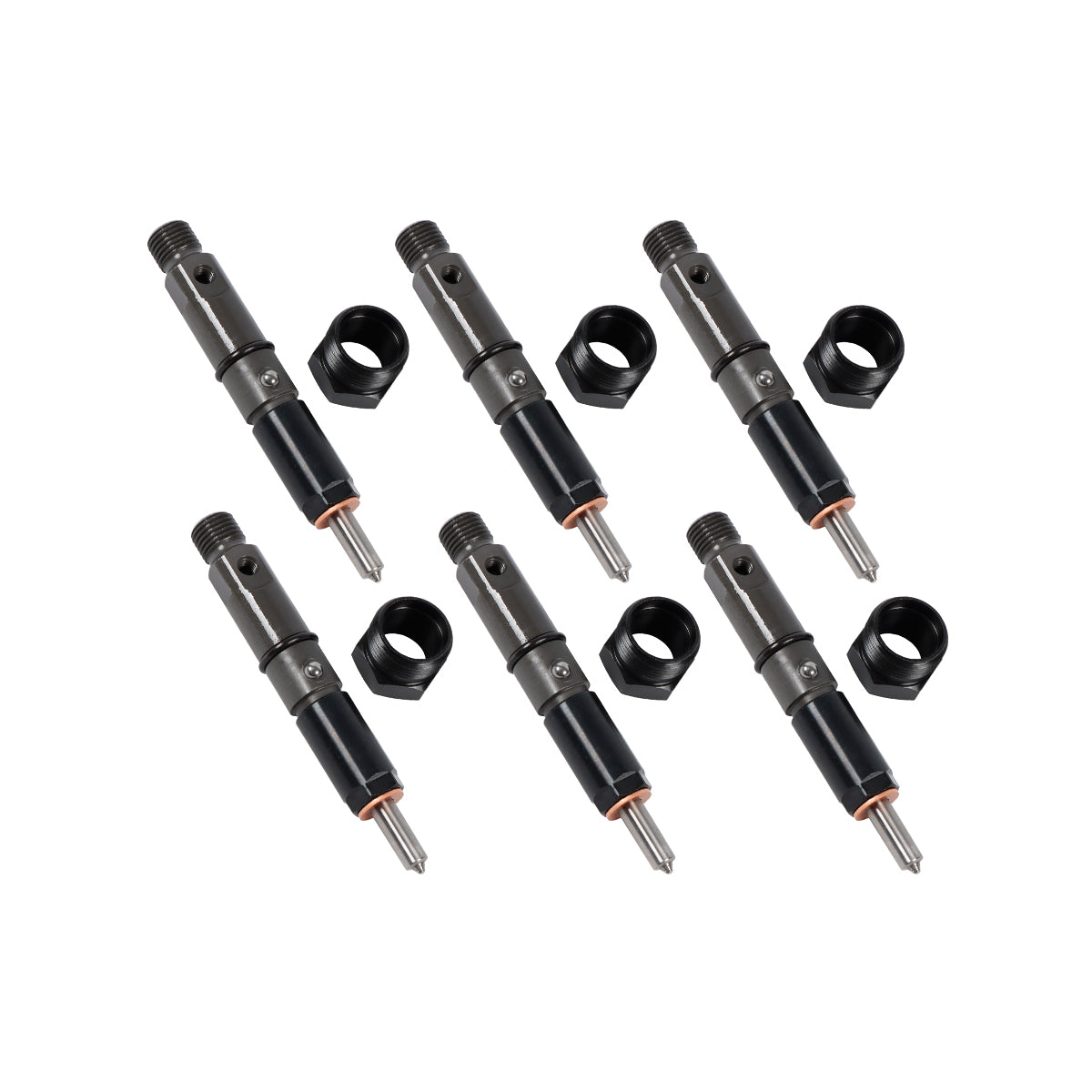 6-Pack Fuel Injector 0432133787 3939696 Compatible with Cummins 6B5.9 QSB5.9 Engine