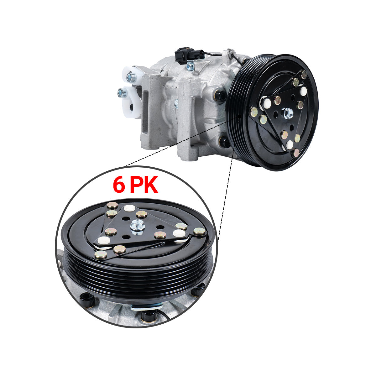 A/C Compressor 92600-AU000 6PK 12V for Nissan X-Trail T30 - image 2