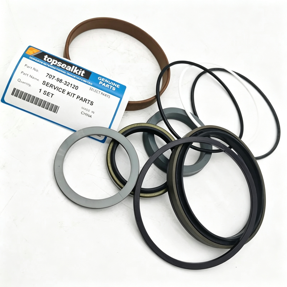 Kit de sellos para cilindro hidráulico compatible con excavadora Komatsu PC40-7 - Kit de reparación y reconstrucción de cilindro de hoja, reemplaza al OEM 707-98-32120 7079832120 20T-63-02231 20T6302231