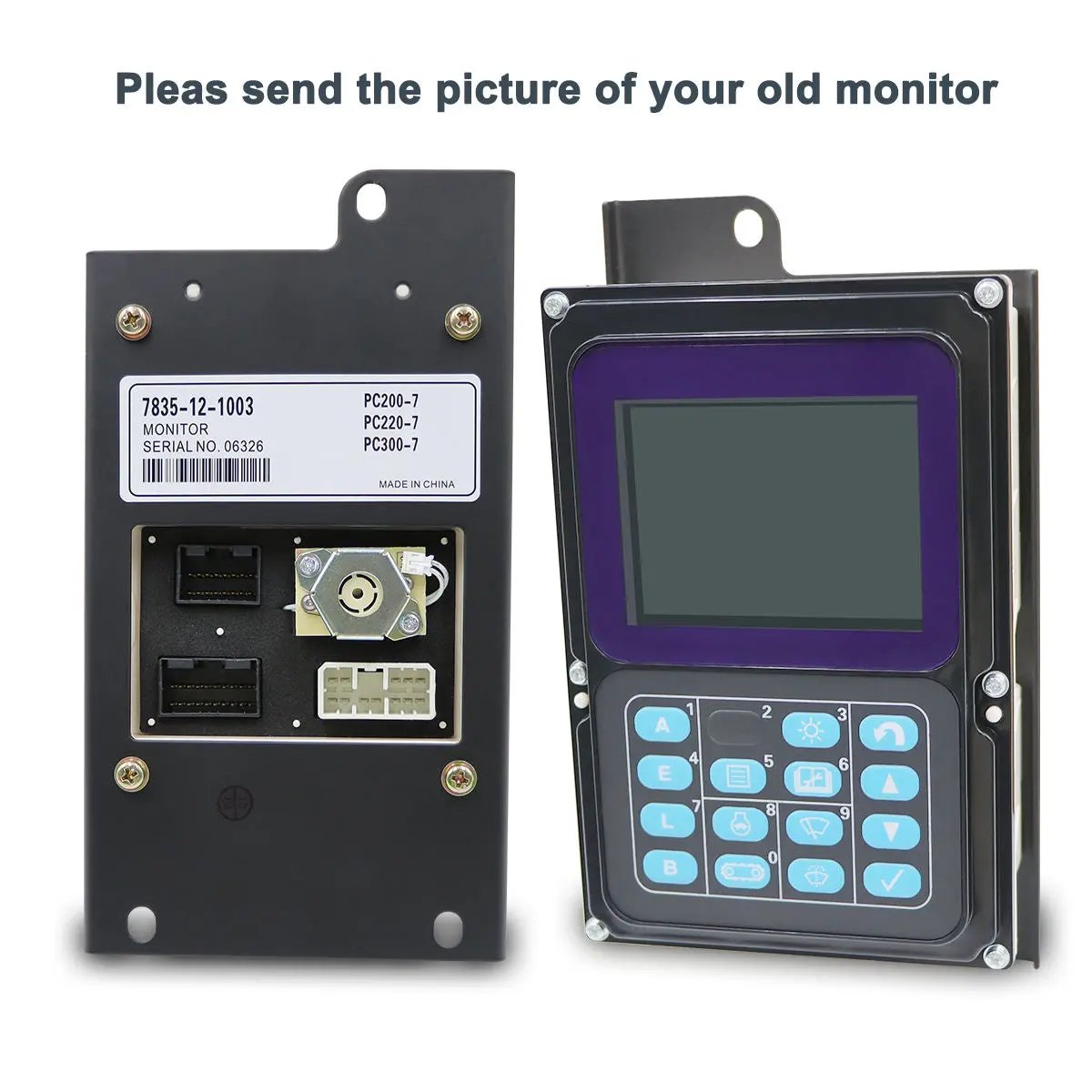 Topsealkit 7835-12-1003 monitor display panel, for Komatsu PC200-7 PC210-7 PC250-7 Excavator - image 2