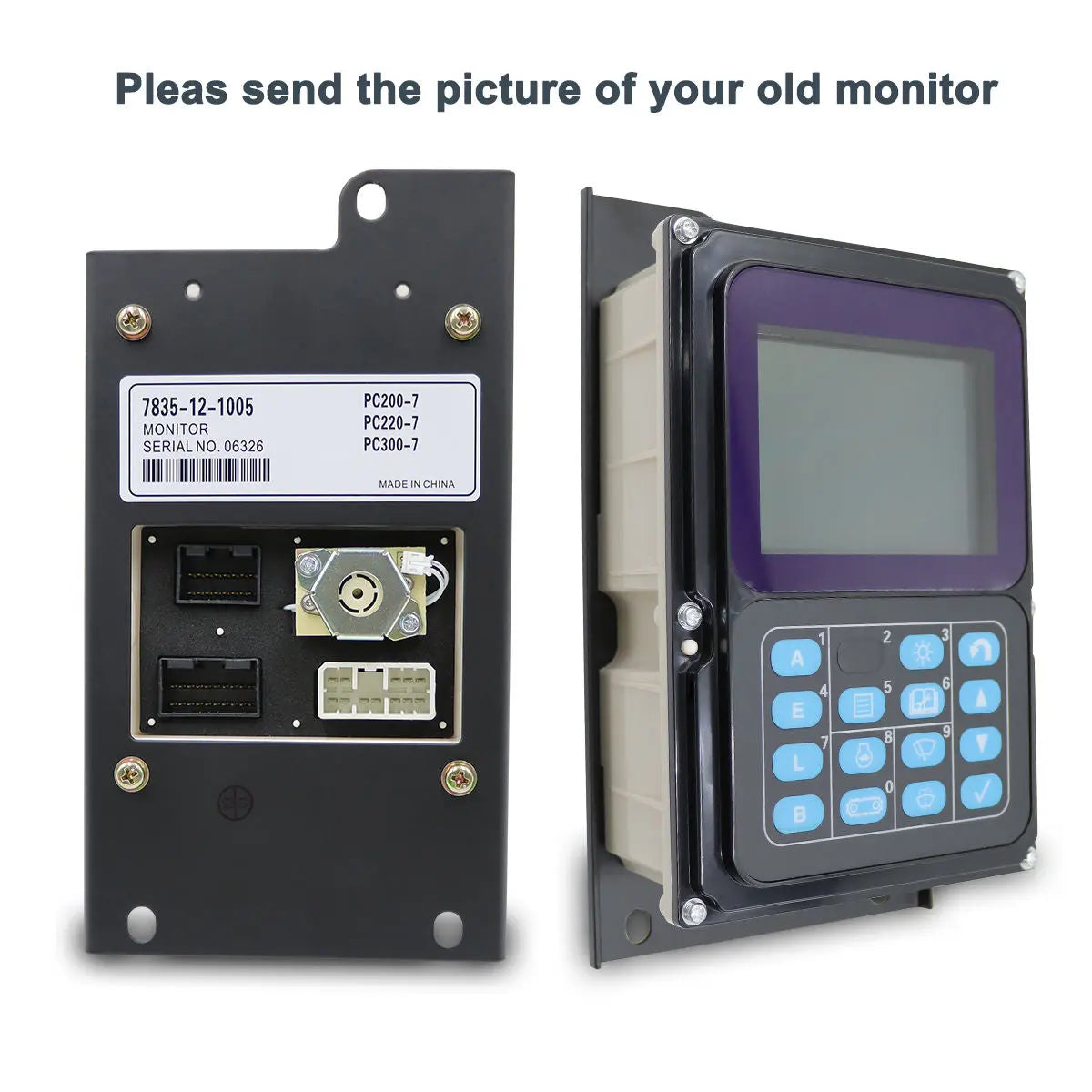 7835-12-1005 monitor display panel for Komatsu PC160LC-7 PC200-7 PC300-7 Excavator - image 2