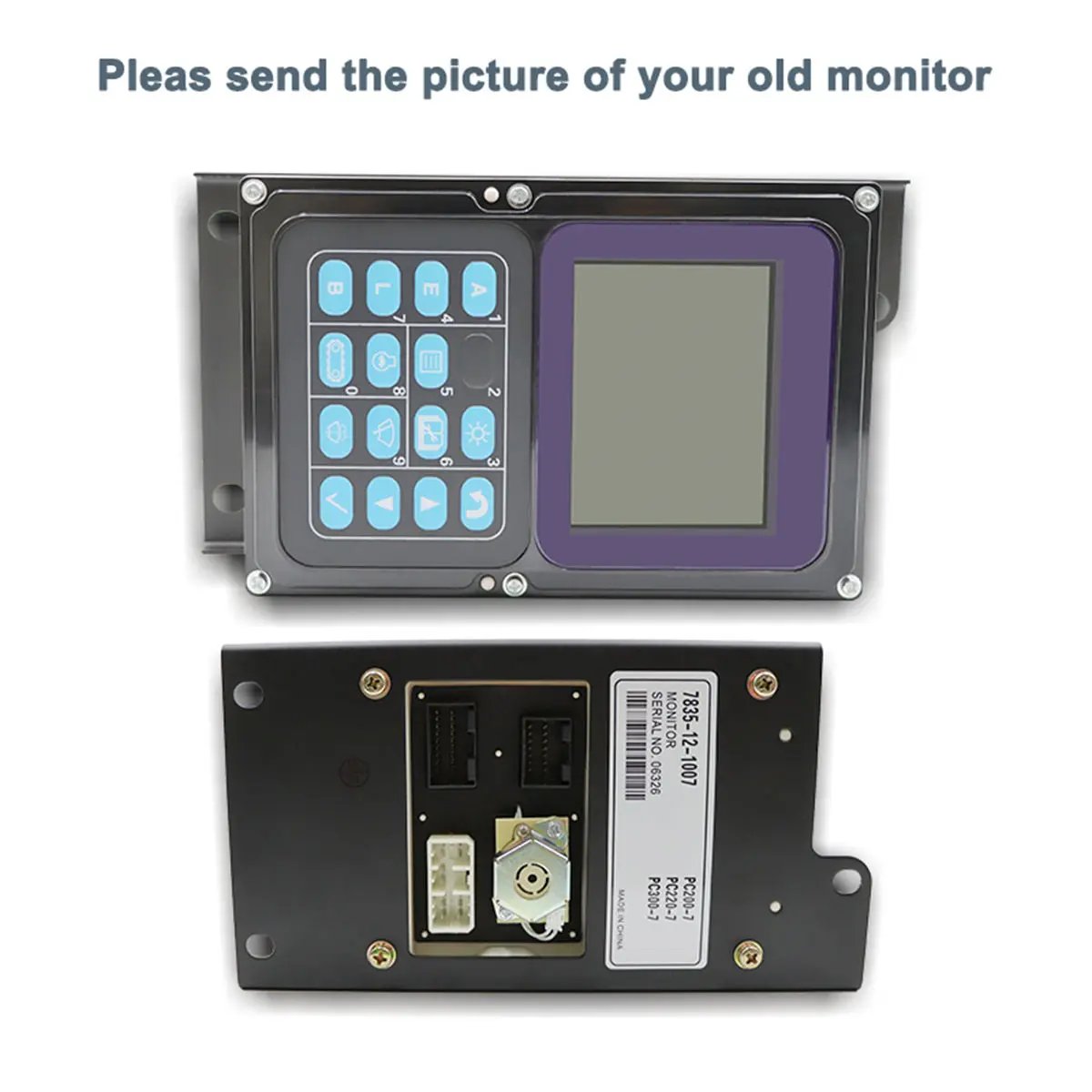 monitor display panel 7835-12-1007 for Komatsu PC200-7 PC220-7 PC240-7 Excavator - image 3