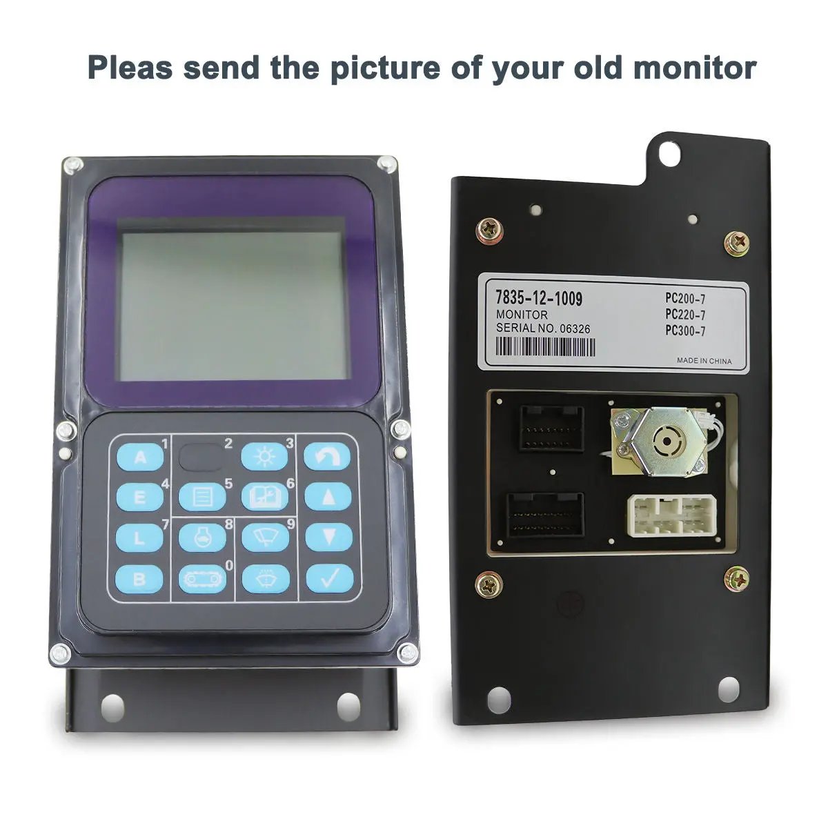 7835-12-1009 monitor display panel for Komatsu PC200-7 PC220-7 PC300-7 Excavator - image 4