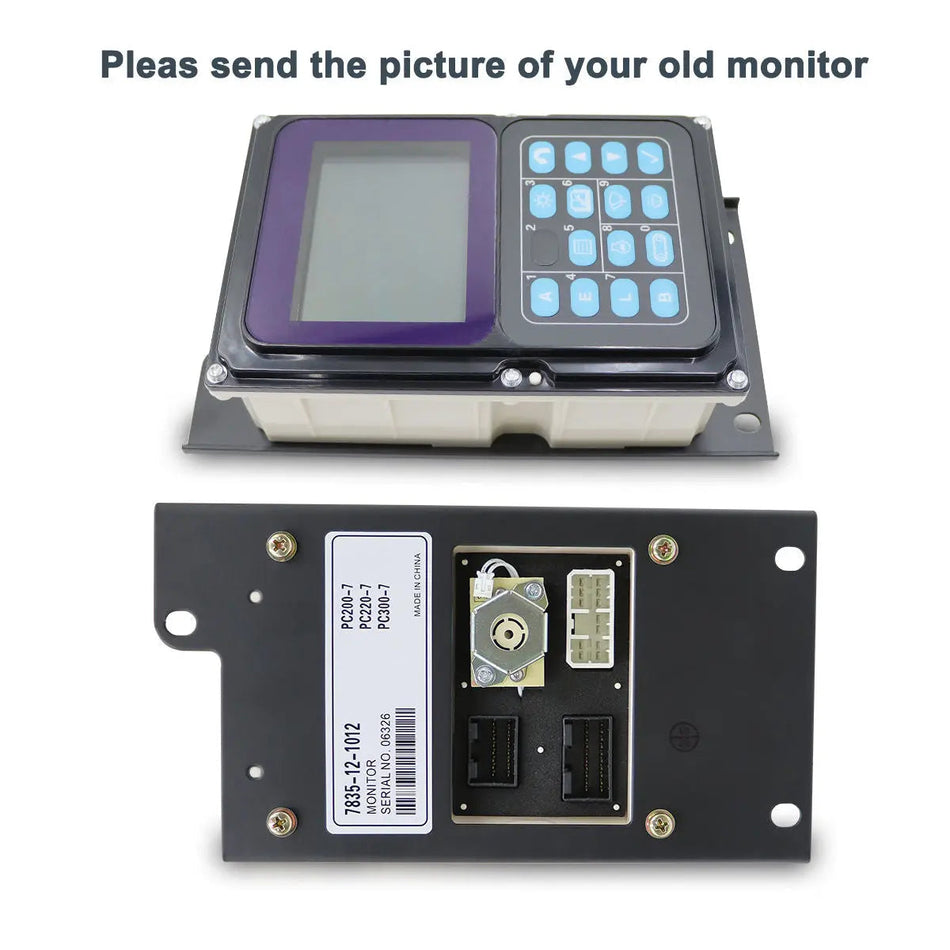 monitor display panel 7835-12-1012 for Komatsu PC200-7 PC220LC-7 PC350-7 Excavator - image 2