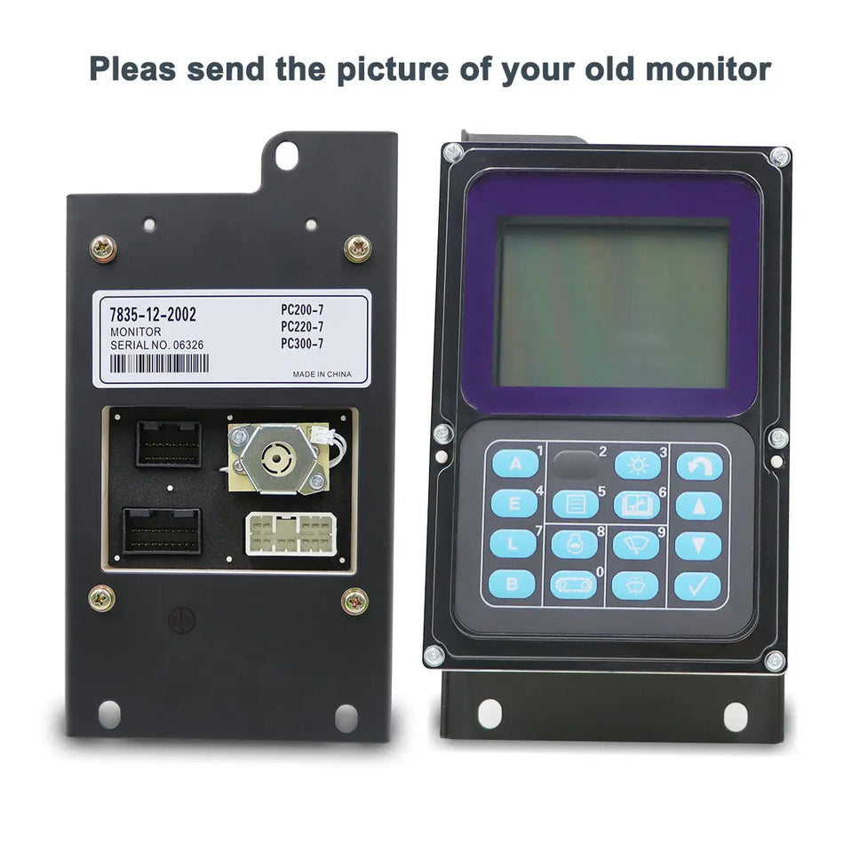7835-12-2002 monitor screen for Komatsu PC400-7 PC450LC-7 Excavator - image 2