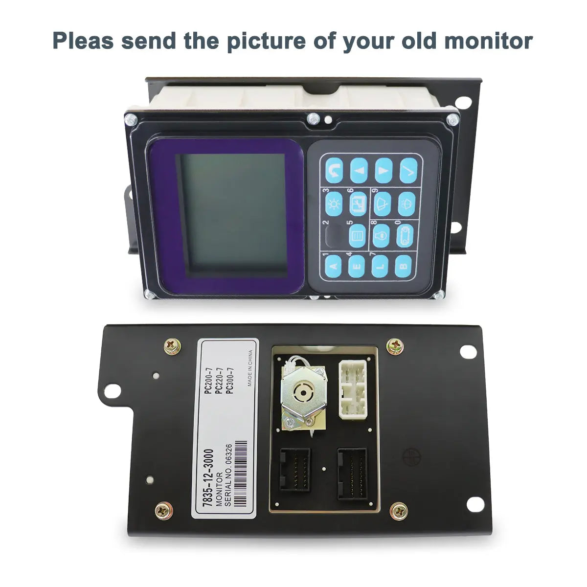 7835-12-3000 gauge cluster for Komatsu Excavator PC300-7 PC360-7 - image 2