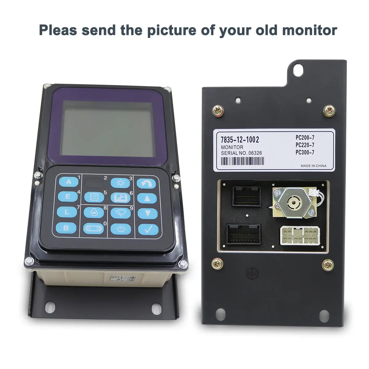 Topsealkit 7835-12-1002 monitor display panel, for Komatsu PC200-7 PC210-7 PC300-7 Excavator - image 3