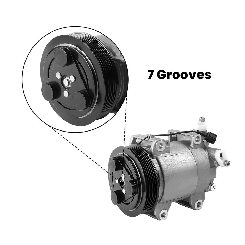 A/C Compressor 92600-4KV0A 7PK 12V for Nissan Murano Navara Pathfinder 2.5 DCI Fronti - image 2
