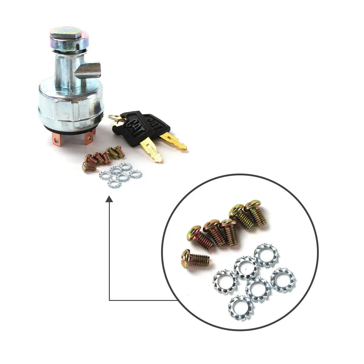 7Y-3918 ignition switch with 6 pins for Caterpillar E320B E330B E220B Excavator - image 3