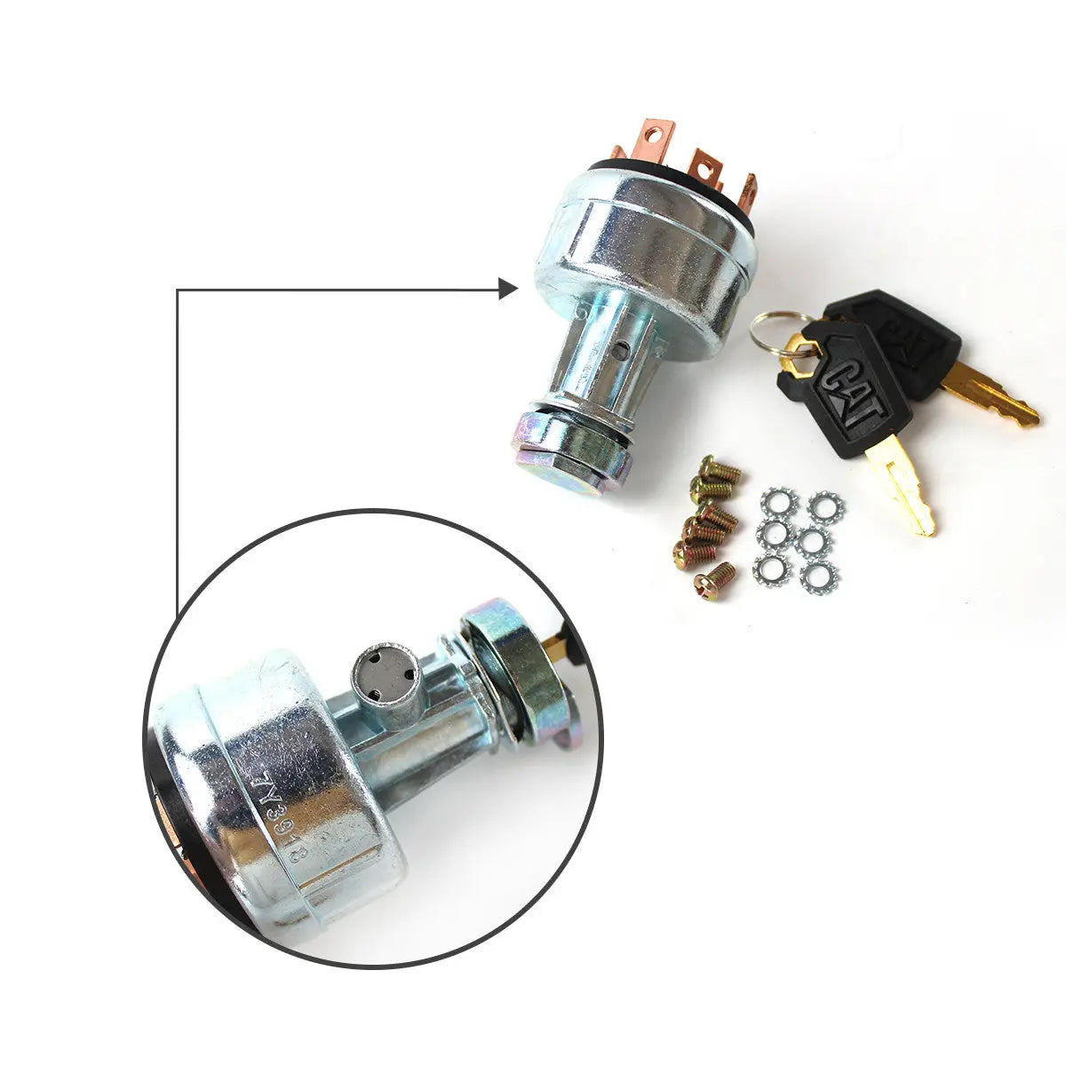 7Y-3918 ignition switch with 6 pins for Caterpillar E320B E330B E220B Excavator - image 4