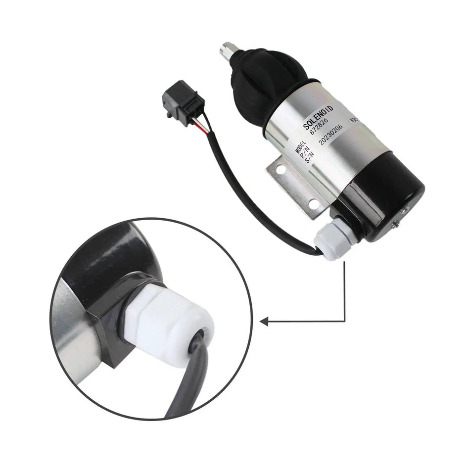 872826 fuel shut-off solenoid for Volvo Penta TAMD61A Perkins Excavator - image 2