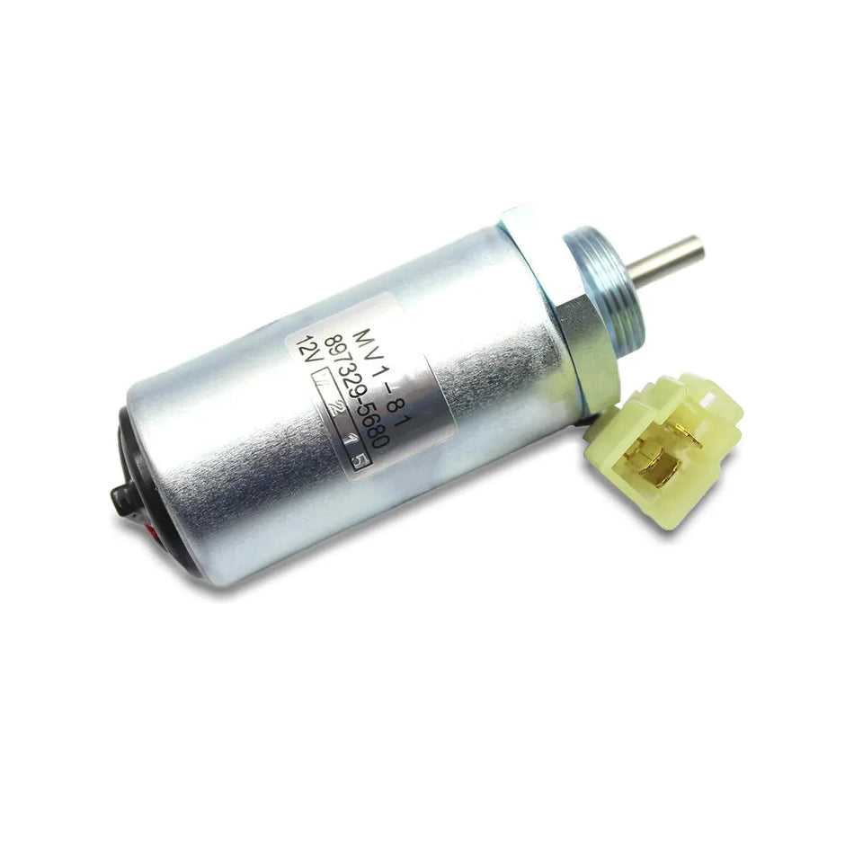 897329-5680 MV1-18 12V Fuel Shut Off Stop Solenoid Valve for Hitachi EX50U Isuzu 4LE1 Excavator