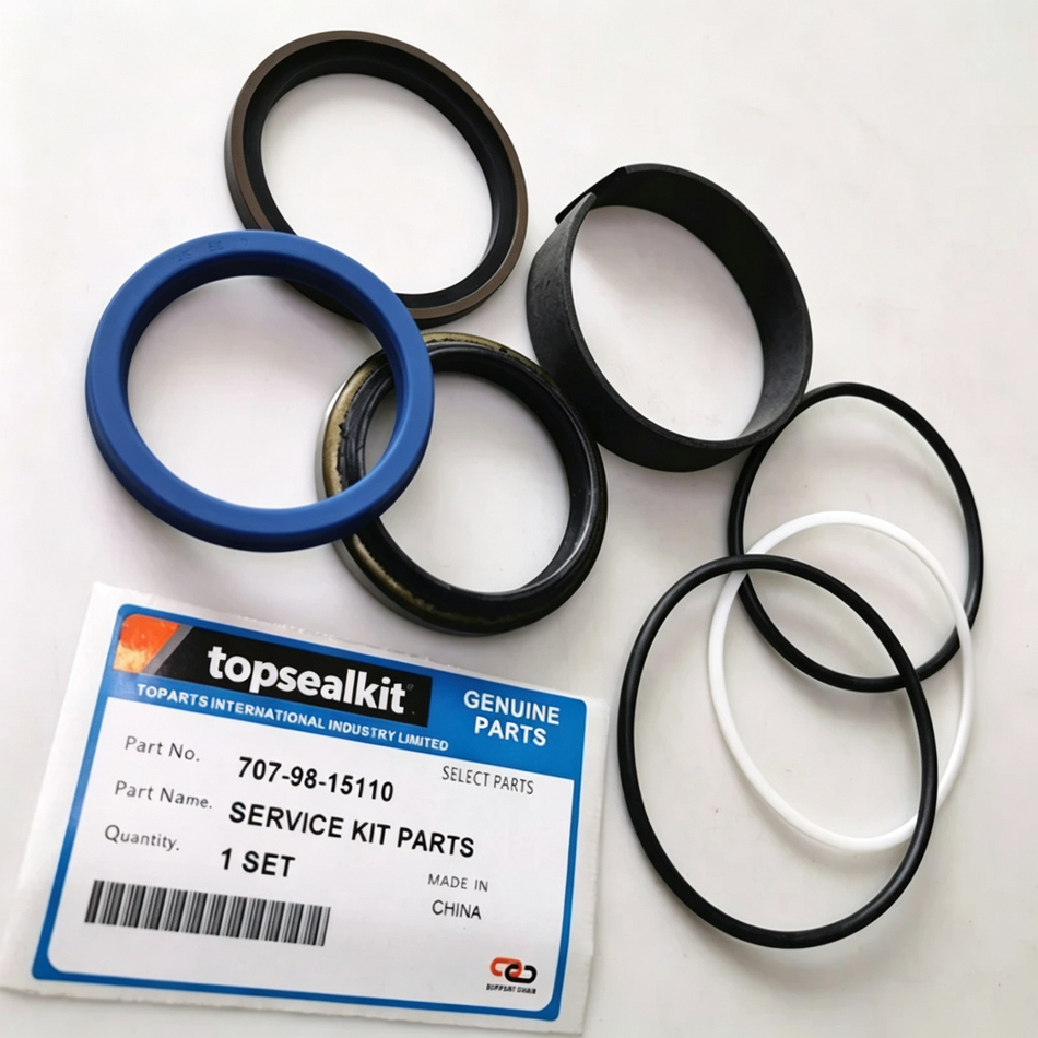 Hydraulic Cylinder Seal Kit Compatible with Komatsu LW250-5X Crane - Outrigger Slide Cylinder Rebuild Repair Kit Replace OEM 707-98-15110 23S-63-01161