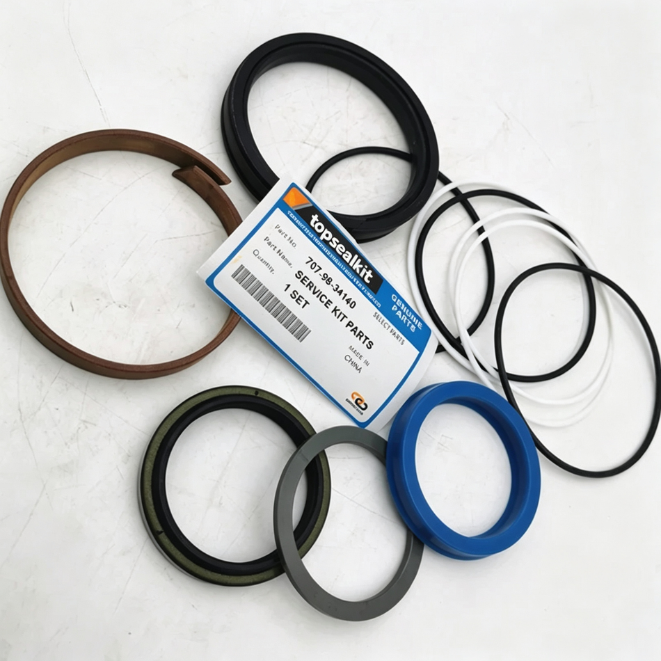 Dichtsatz für Hydraulikzylinder, kompatibel mit Komatsu PC45-1 Bagger – Auslegerzylinder-Reparatursatz, ersetzt OEM 707-98-34140, 7079834140, 20T-63-02300, 20T6302300