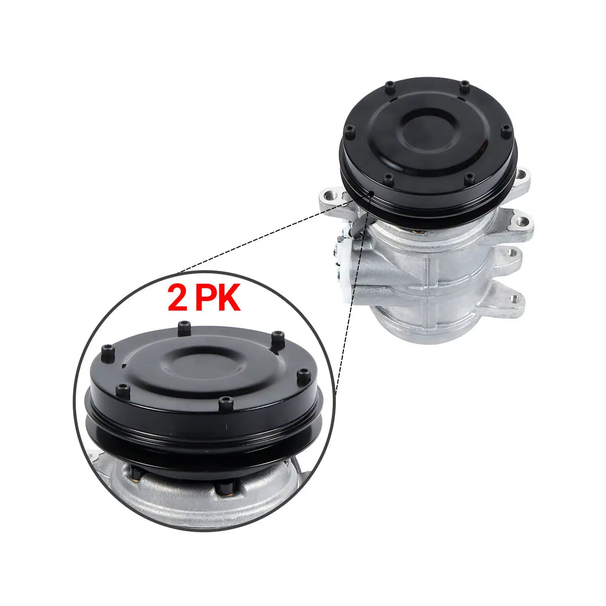 SE503051 1PK 12V A/C Compressor for John Deere Excavator 690C 690D 690ELC - image 2