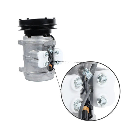 SE503051 1PK 12V A/C Compressor for John Deere Excavator 690C 690D 690ELC - image 3