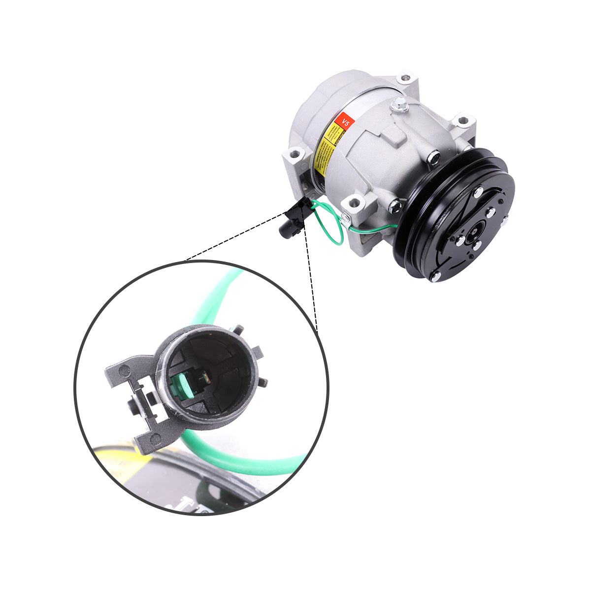 11Q6-90040 1PK 24V A/C Compressor for Hyundai Excavator HW140 HW160 - image 3