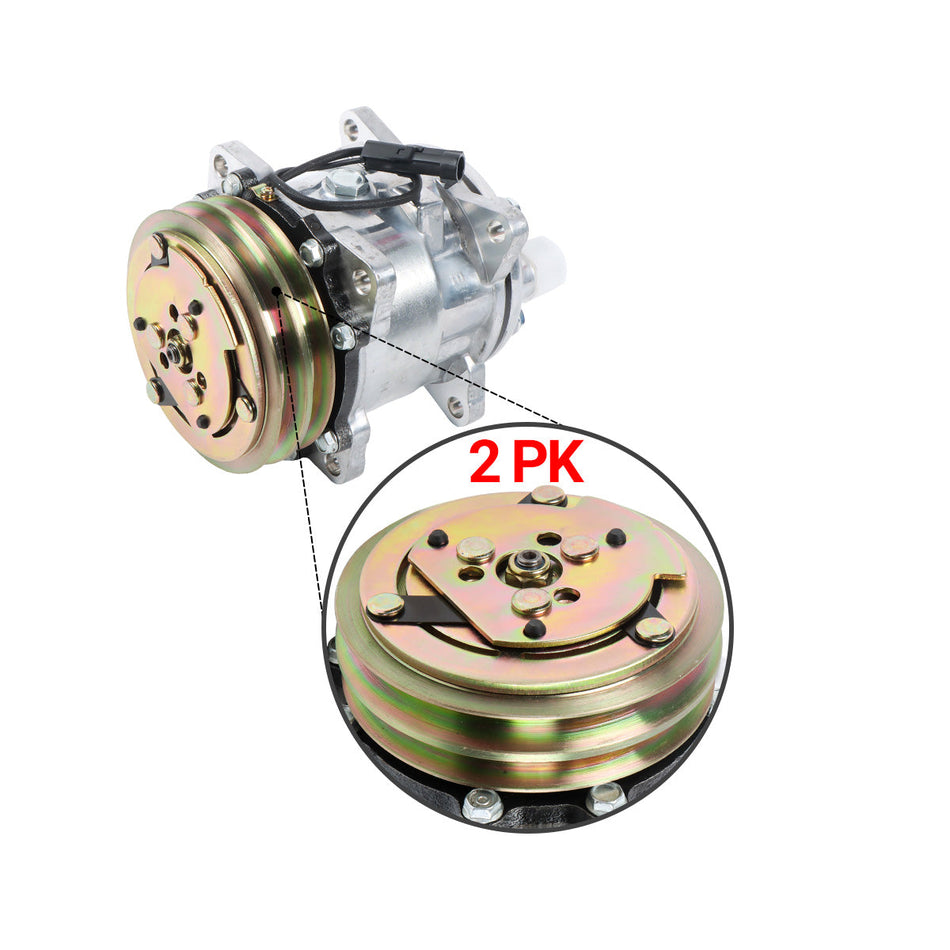 A/C Compressor 1911506010 2PK 12V for Takeuchi Excavator TB145 TB153FR TB180FR - image 2