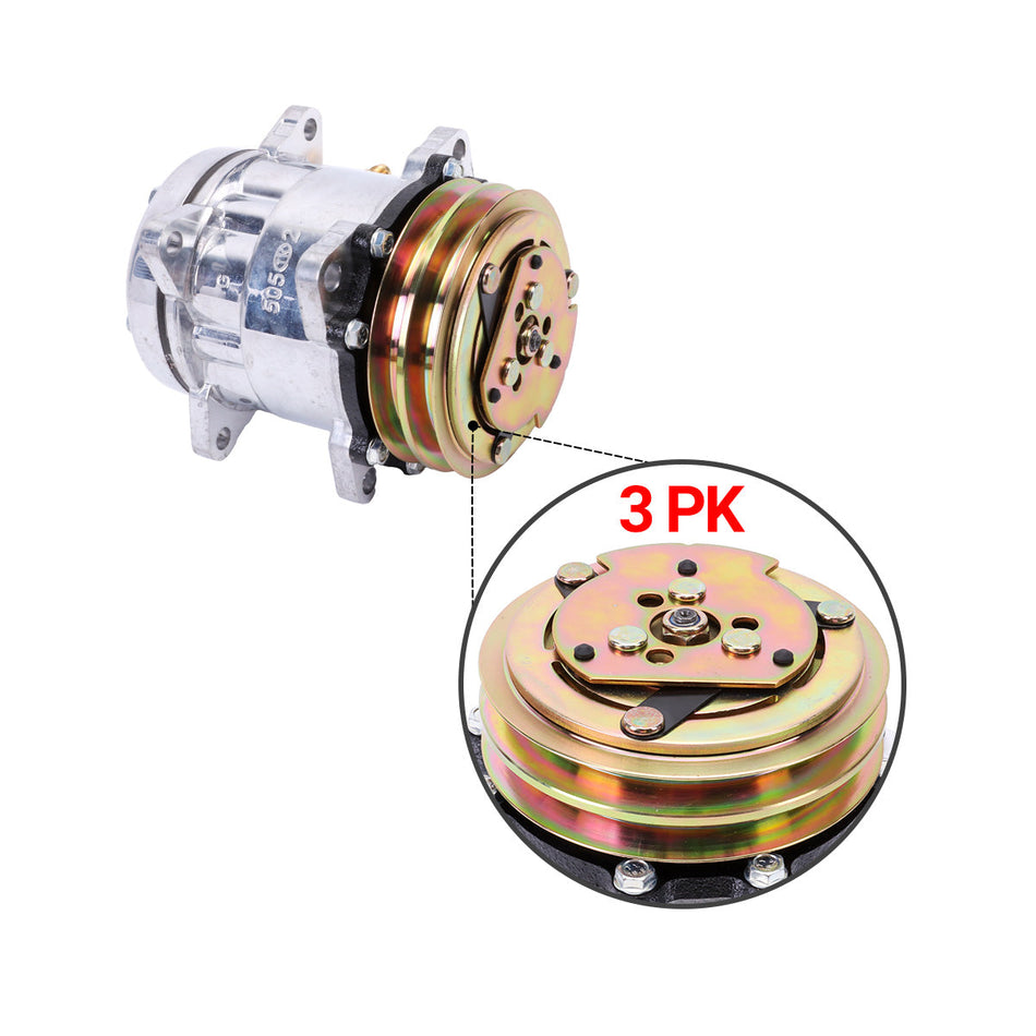 345-4547 A/C Compressor 2PK 12V for Caterpillar 259D 279D 246D Loader - image 2