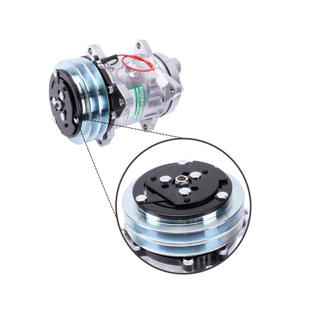 3712528M2 2PK 12V A/C Compressor for Massey Ferguson 375 383 Tractor - image 2
