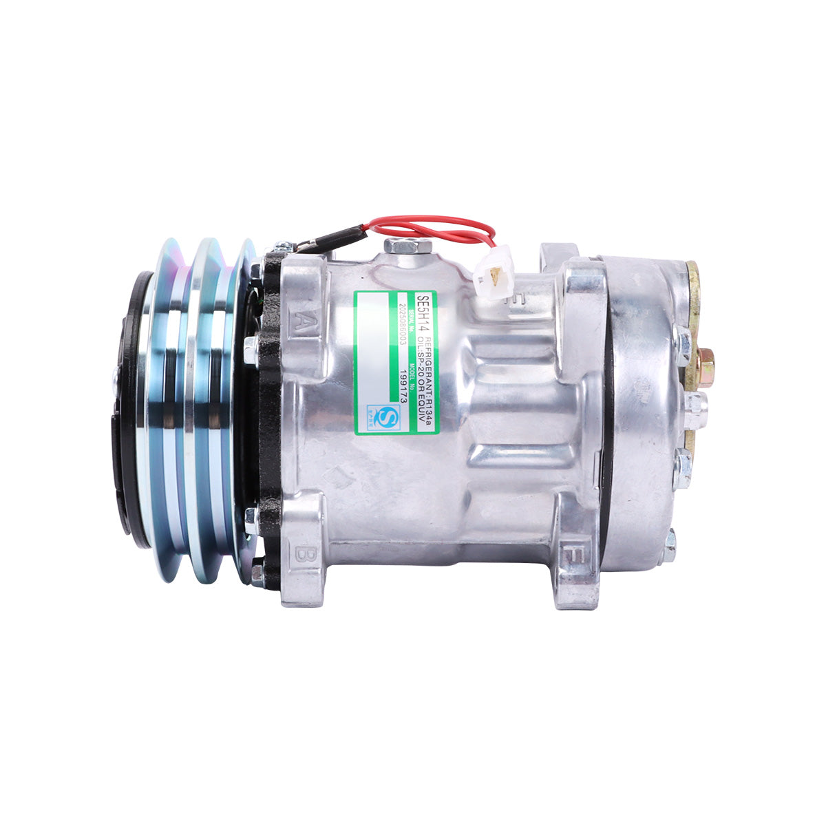 3712528M2 2PK 12V A/C Compressor for Massey Ferguson 375 383 Tractor - image 4