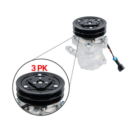 A/C Compressor 6733655 2PK 12V for Bobcat S150 S160 S175 S185 S205 Skid Steer Loader - image 2