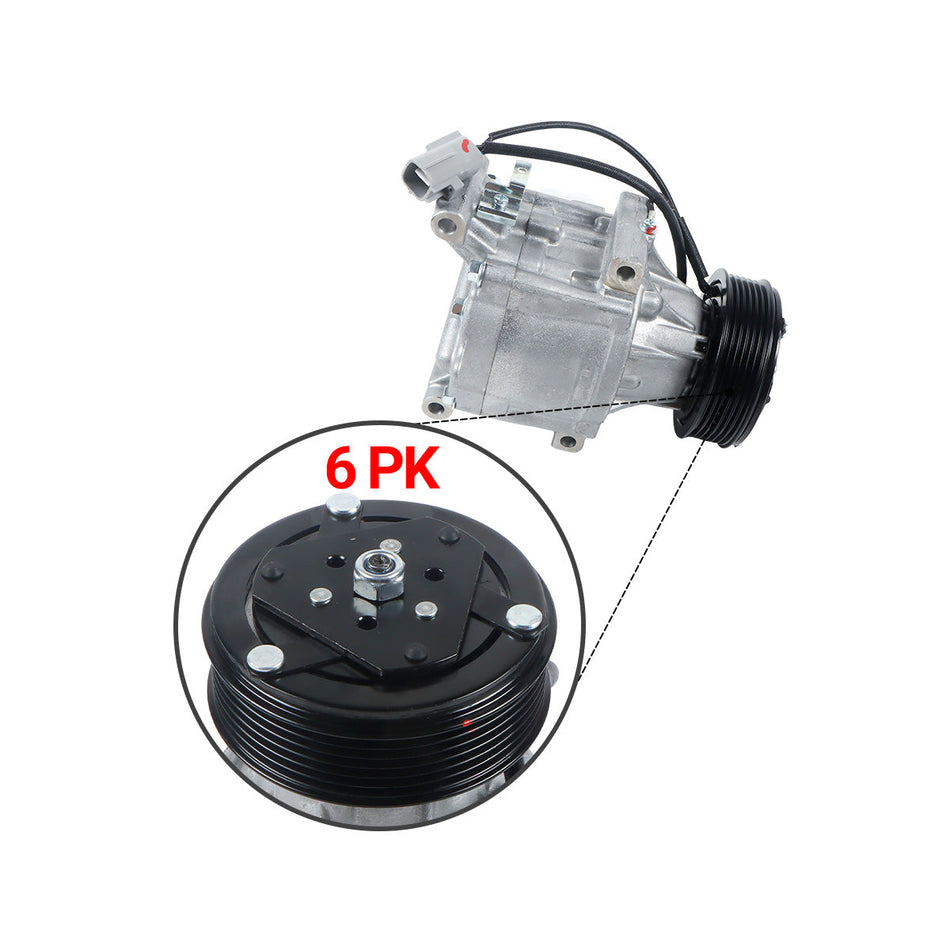 16001929-104 6PK 12V A/C Compressor for John Deere Utility Tractor 4320 4520 - image 2