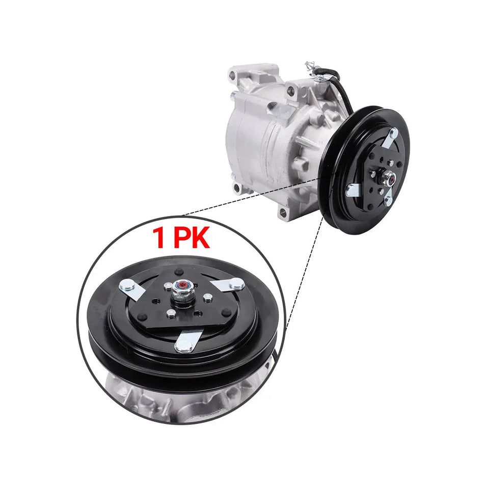 T1065-72213 A/C Compressor 1PK 12V for Kubota Tractor M110 M120 M900 - image 2
