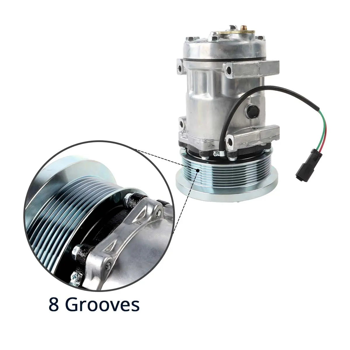 A/C Compressor 218-0324 8PK 24V for Caterpillar Excavator E345B E365B - image 3
