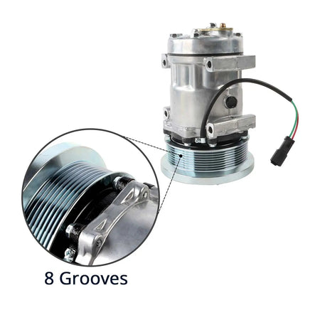 A/C Compressor 218-0324 8PK 24V for Caterpillar Excavator E345B E365B - image 3