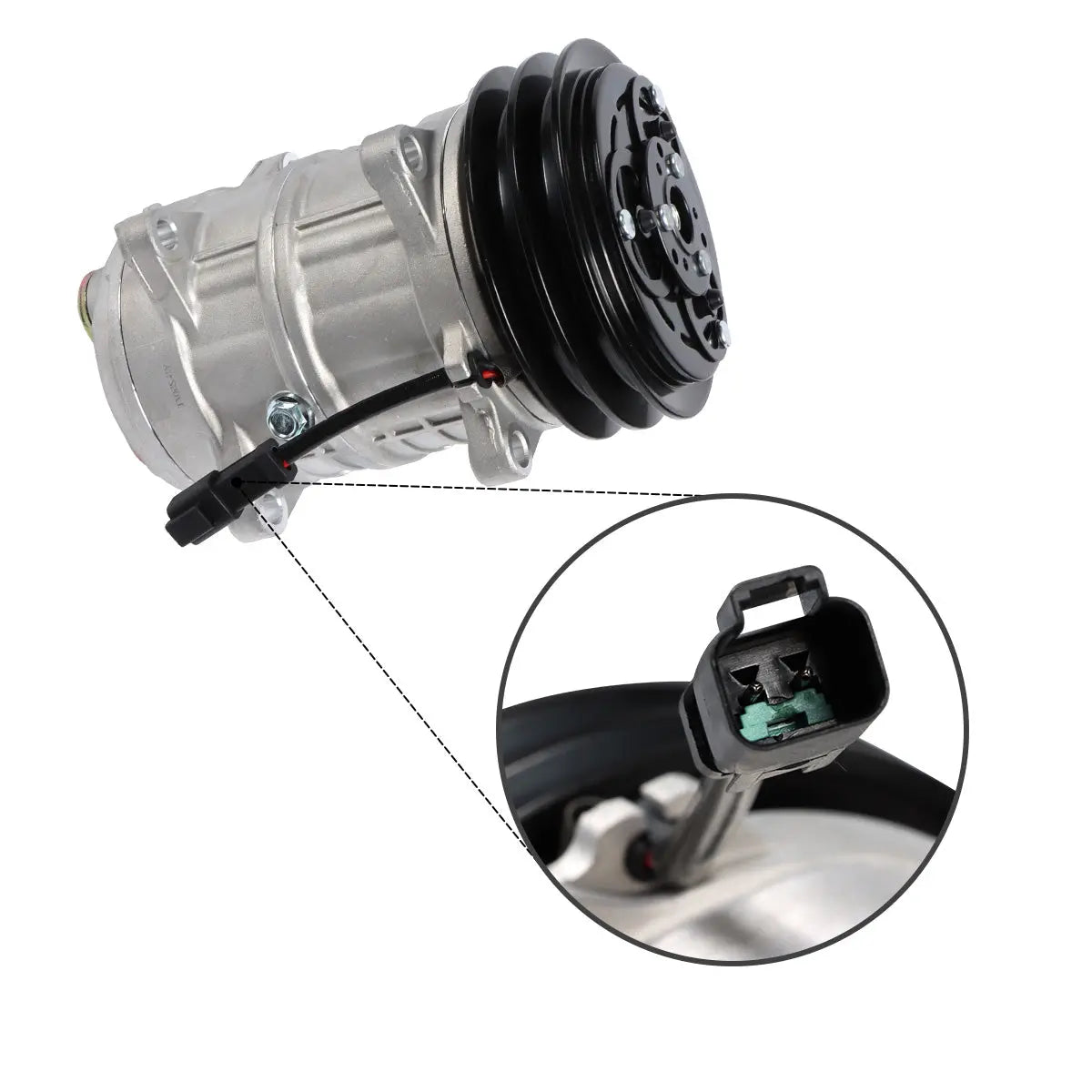 276-9875 12V A/C Compressor for Caterpillar 287C 277C 297C 239D 262C 226D 232D - image 2