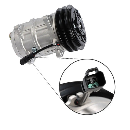 276-9875 12V A/C Compressor for Caterpillar 287C 277C 297C 239D 262C 226D 232D - image 2