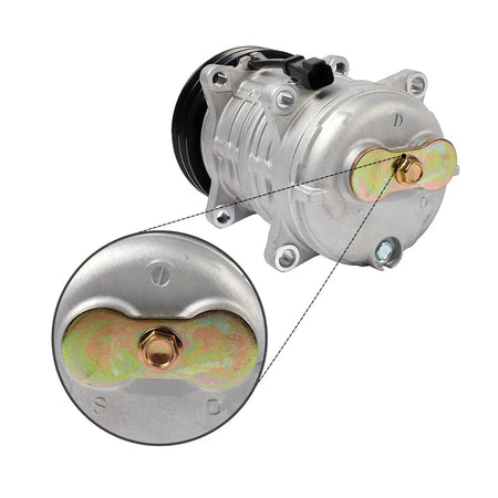276-9875 12V A/C Compressor for Caterpillar 287C 277C 297C 239D 262C 226D 232D - image 3
