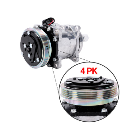 QP5H11-1812 4PK 12V A/C Compressor for Bobcat Loader T550 T595 T630 T650 S595 S550 - image 2
