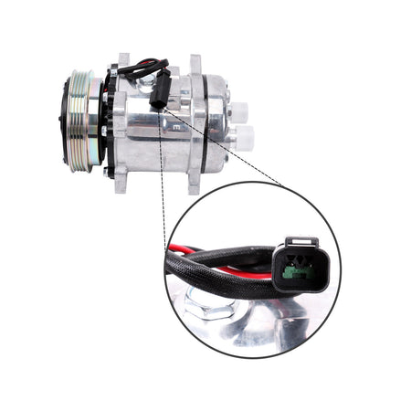 QP5H11-1812 4PK 12V A/C Compressor for Bobcat Loader T550 T595 T630 T650 S595 S550 - image 3