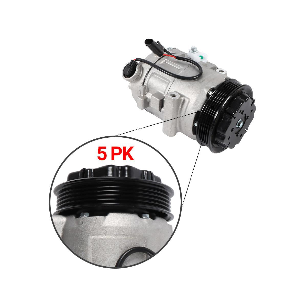 A/C Compressor 0002305911 5PK for Mercedes-Benz A160 W168 - image 3