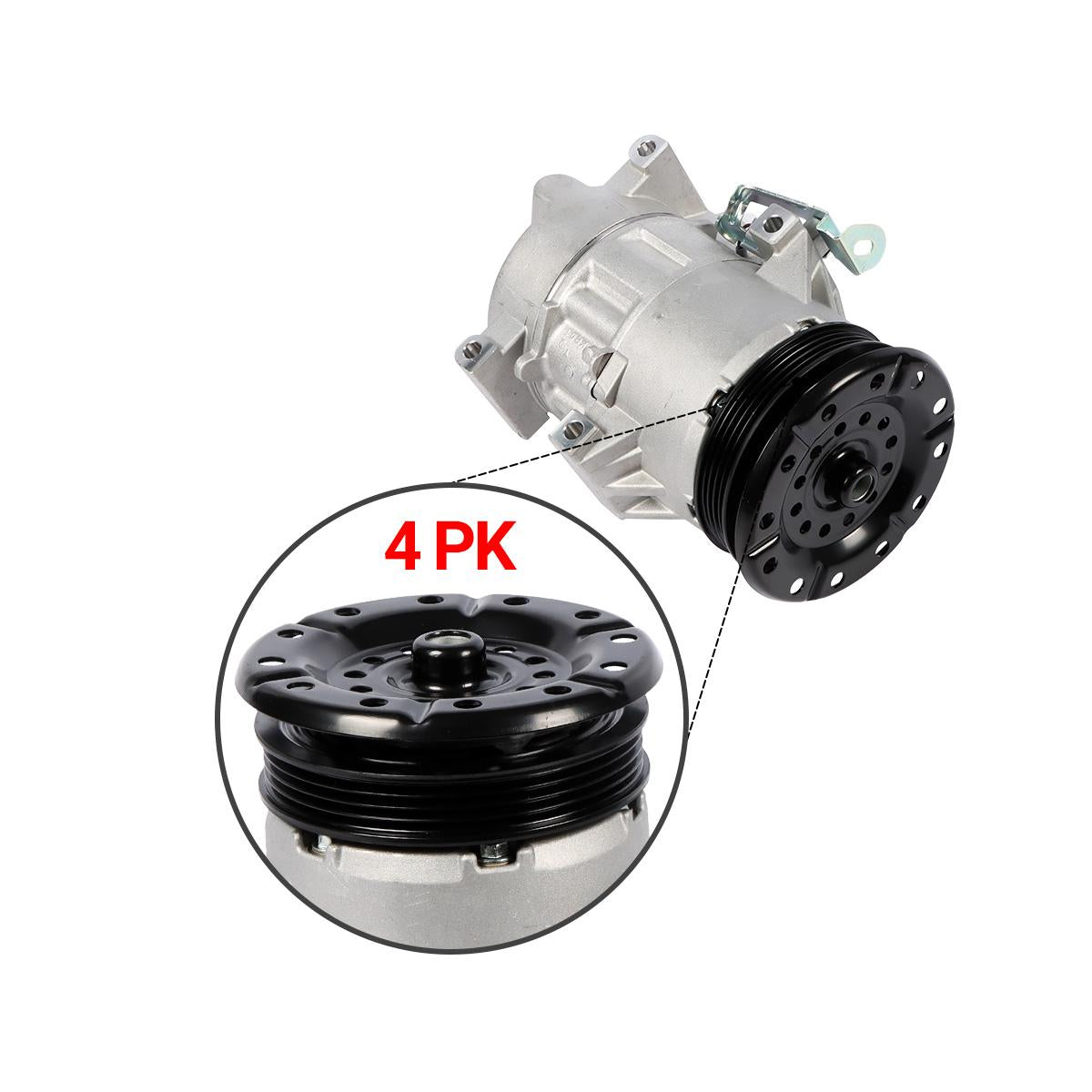 447260-2330 4PK A/C Compressor 5SER09C for Toyota Yaris - image 3