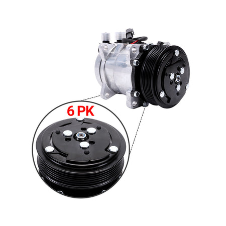 A/C Compressor 7279628 6PK 12V for Bobcat Skid Steer Loader A770 L750 S650 - image 2