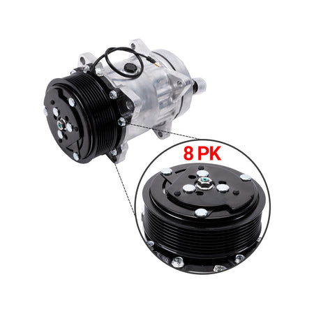 102-1018 A/C Compressor 8PK 12V for Thermo King Tripac APU Carrier Transicold - image 2