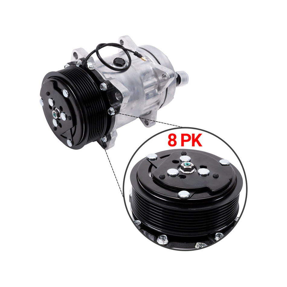 102-1018 A/C Compressor 8PK 12V for Thermo King Tripac APU Carrier Transicold - image 2
