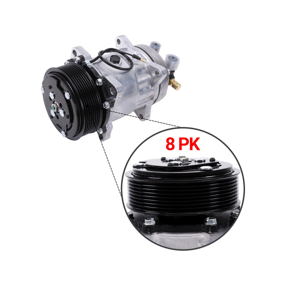 A/C Compressor 18-10157-06 8PK 12V for Thermo King Carrier Transport Refrigeration - image 2