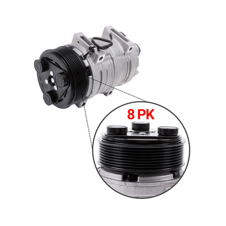 435-56282 A/C Compressor 8PK 12V for Shuttle Bus Va Transair Carrier Systems - image 2