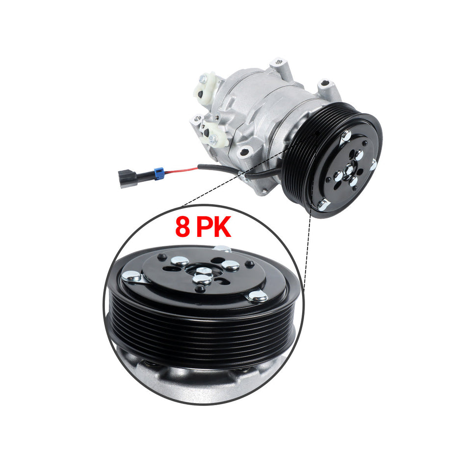 AT367640 8PK 24V A/C Compressor for John Deere Excavator E210LC E240LC - image 2
