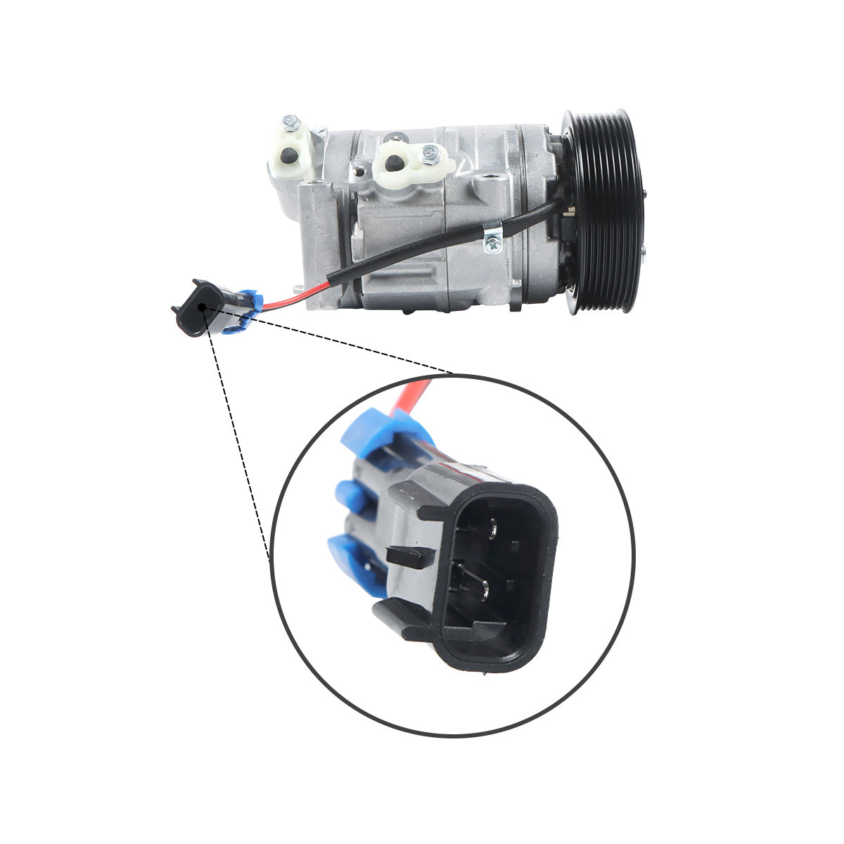 AT367640 8PK 24V A/C Compressor for John Deere Excavator E210LC E240LC - image 3
