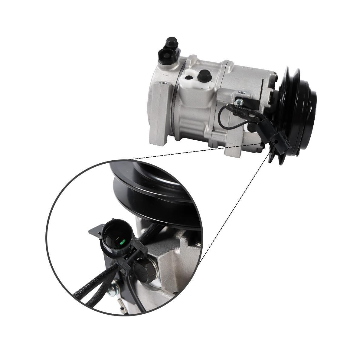 TE16-0023A A/C Compressor 1PK 12V for Kioti Tractor - image 4