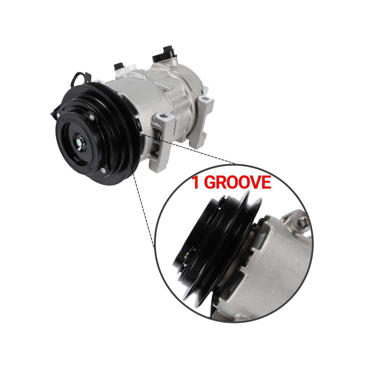 TE16-0023A A/C Compressor 1PK 12V for Kioti Tractor - image 2