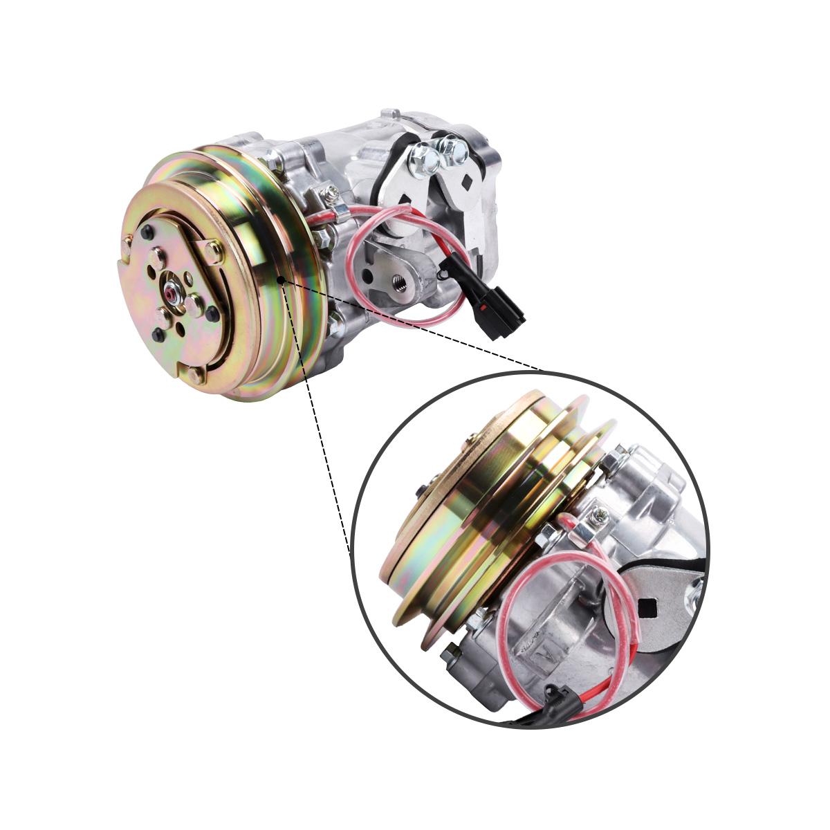 22L-979-2200 A/C Compressor 1PK 12V KHR3536 for John Deere Komatsu Hitachi Excavators - image 2