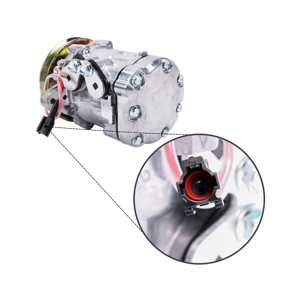 22L-979-2200 A/C Compressor 1PK 12V KHR3536 for John Deere Komatsu Hitachi Excavators - image 3