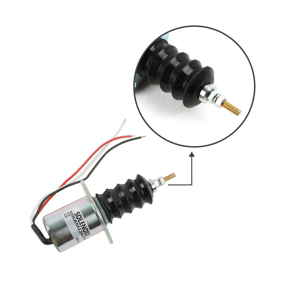 fuel shut-off solenoid AM102863 for John Deere 675B 7775 575 4475 675 570 5575 F935 - image 2